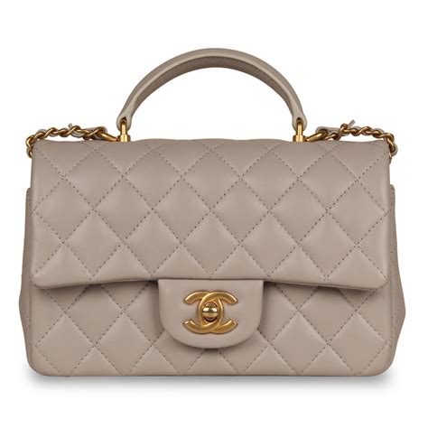 chanel mini classic with handle|chanel classic mini flap price.